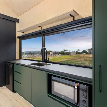 Interior view of a deck trailer