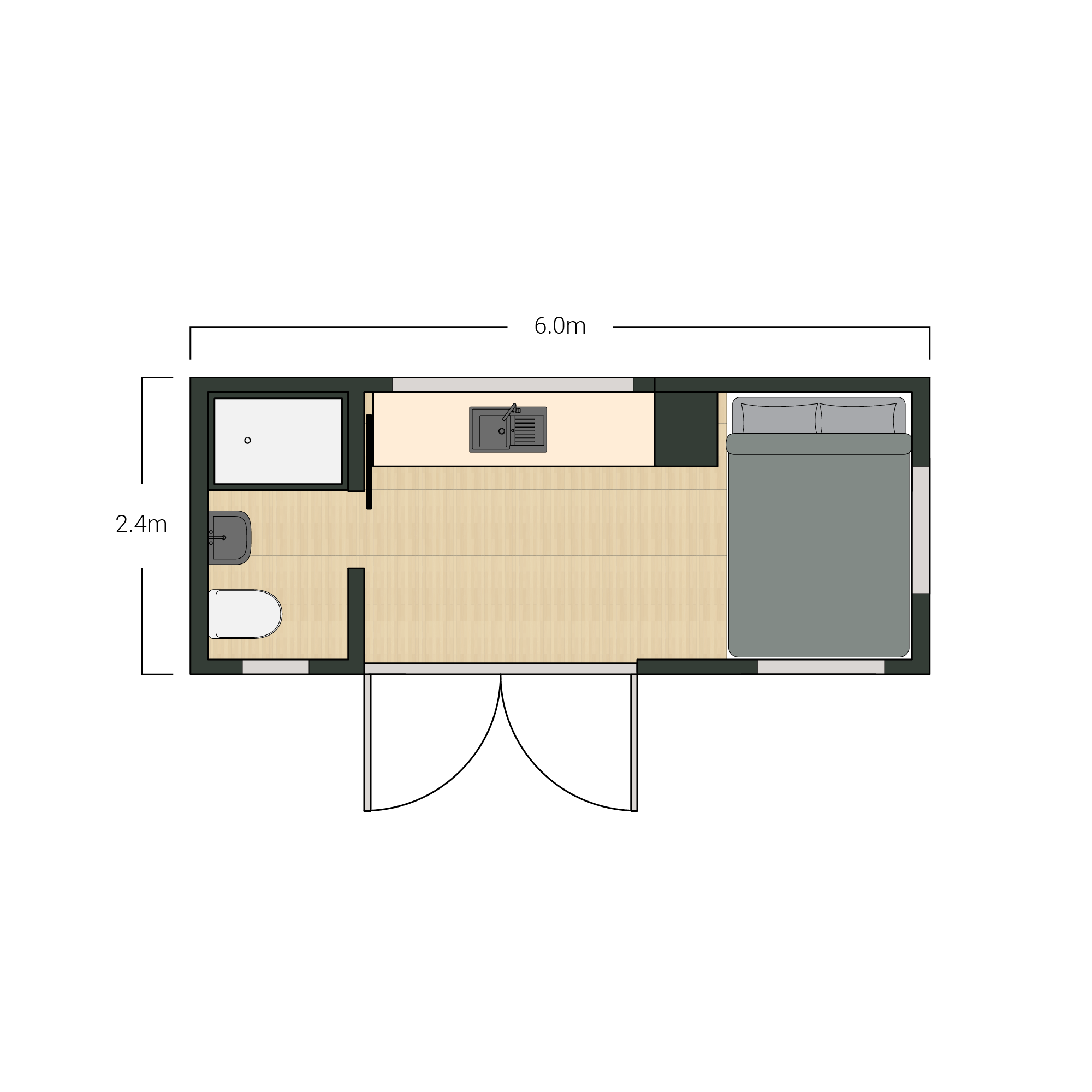 TINY HOUSE DIAGRAM & FLOORPLAN_2D FLOOR PLAN-2